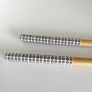 Japanske Bambus Hashi (Spisepinde) med Circler