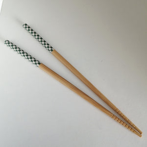 Japanske Bambus Hashi (Spisepinde) med Firkanter