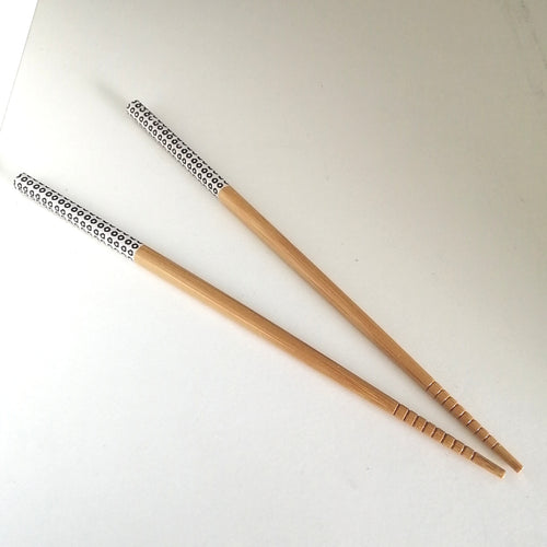 Japanske Bambus Hashi (Spisepinde) med Circler