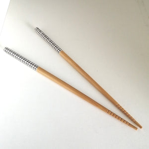 Japanske Bambus Hashi (Spisepinde) med Circler