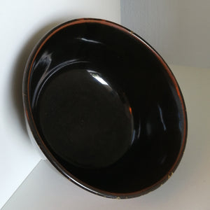 Traditionel, Vintage Matcha Skål i Mørkebrun og Beige