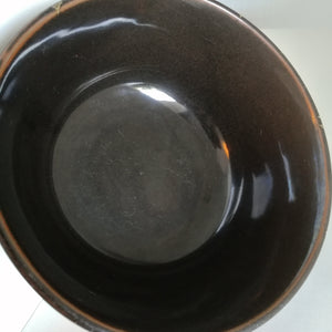 Traditionel, Vintage Matcha Skål i Mørkebrun og Beige