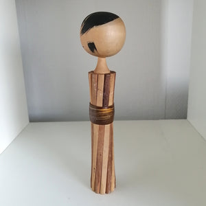 Vintage Mellem Kokeshi Dukke i Træ-Nuancer