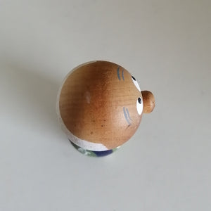 Vintage Japansk Kokeshi i Grøn Kimono