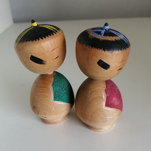 Indlæs billede til gallerivisning Kokeshi Dukke Børne Par med Forklæde