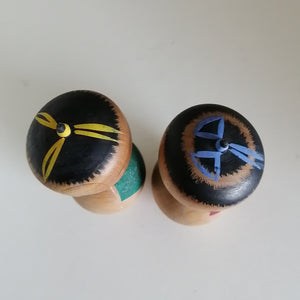 Kokeshi Dukke Børne Par med Forklæde