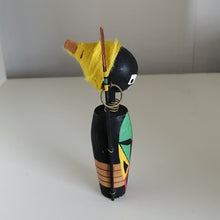 Indlæs billede til gallerivisning Retro Kokeshi Dukke, Afrikansk Stil med Garn