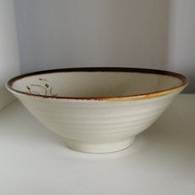 Indlæs billede til gallerivisning Lille, Vintage Japansk Ramen Skål i Brun og Beige