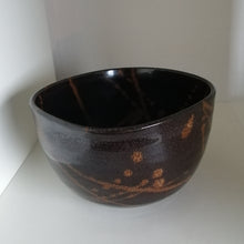 Indlæs billede til gallerivisning Traditionel, Vintage Matcha Skål i Mørkebrun og Beige