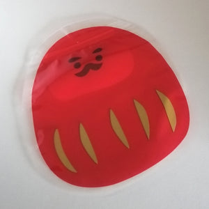 Daruma, 'Lucky Charm' Zip Plastik Pouch (4 stk)