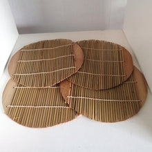 Indlæs billede til gallerivisning Vintage Japansk Bakke med Måtter i Bambus
