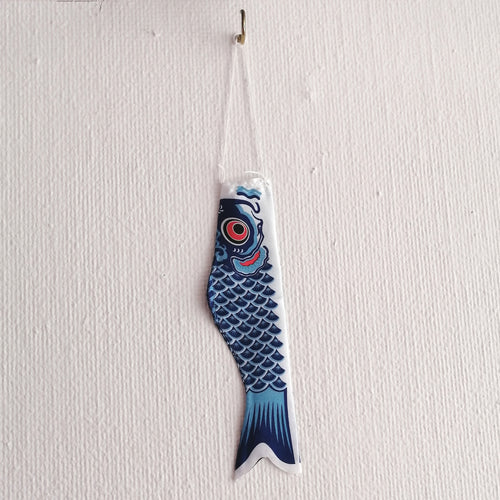 Koinobori Fisk til Ophæng, Blå (20,5 cm)