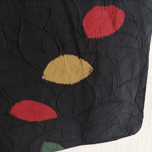 Japansk Haori Jakke i Sort med Blade