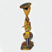 Indlæs billede til gallerivisning Vintage Kokeshi Dukke Par i Traditionelt Tøj med Hatte
