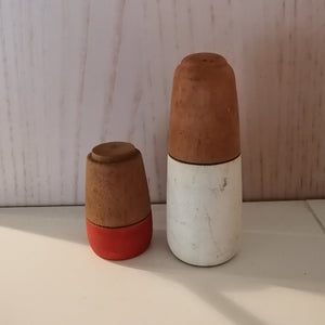 Kokeshi Dukke Sæt med Mønster i Prikker