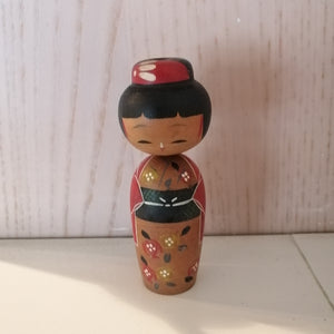 Vintage Kokeshi Dukke i Kimono og Haori