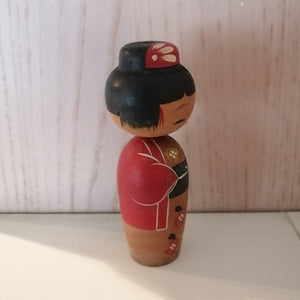 Vintage Kokeshi Dukke i Kimono og Haori