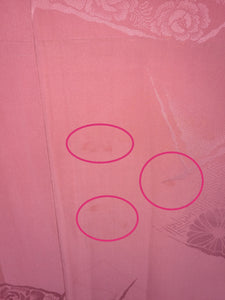 Japansk Kimono i Mørk Pink med Blomster
