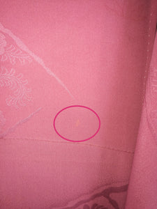 Japansk Kimono i Mørk Pink med Blomster
