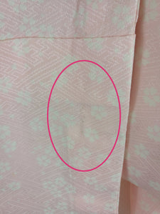 Japansk Nagajuban (Kort Kimono) i Pink med Blomster