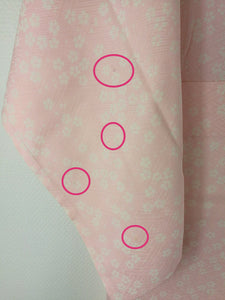 Japansk Nagajuban (Kort Kimono) i Pink med Blomster