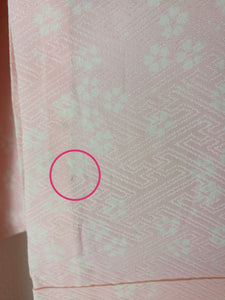 Japansk Nagajuban (Kort Kimono) i Pink med Blomster