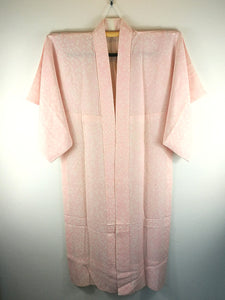 Japansk Nagajuban (Kort Kimono) i Pink med Blomster