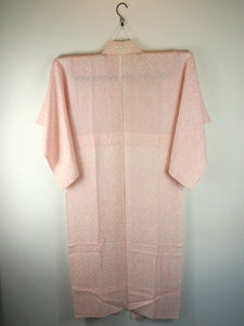 Japansk Nagajuban (Kort Kimono) i Pink med Blomster