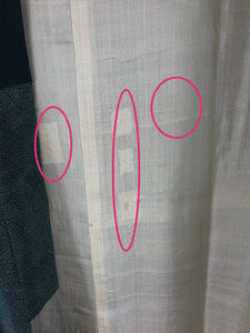 Japansk Nagajuban (Kort Kimono) i Grøn med Traditionelt Mønster