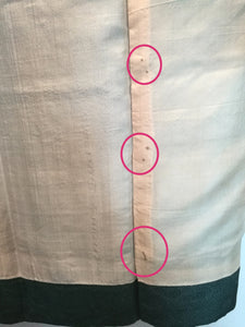 Japansk Nagajuban (Kort Kimono) i Grøn med Traditionelt Mønster