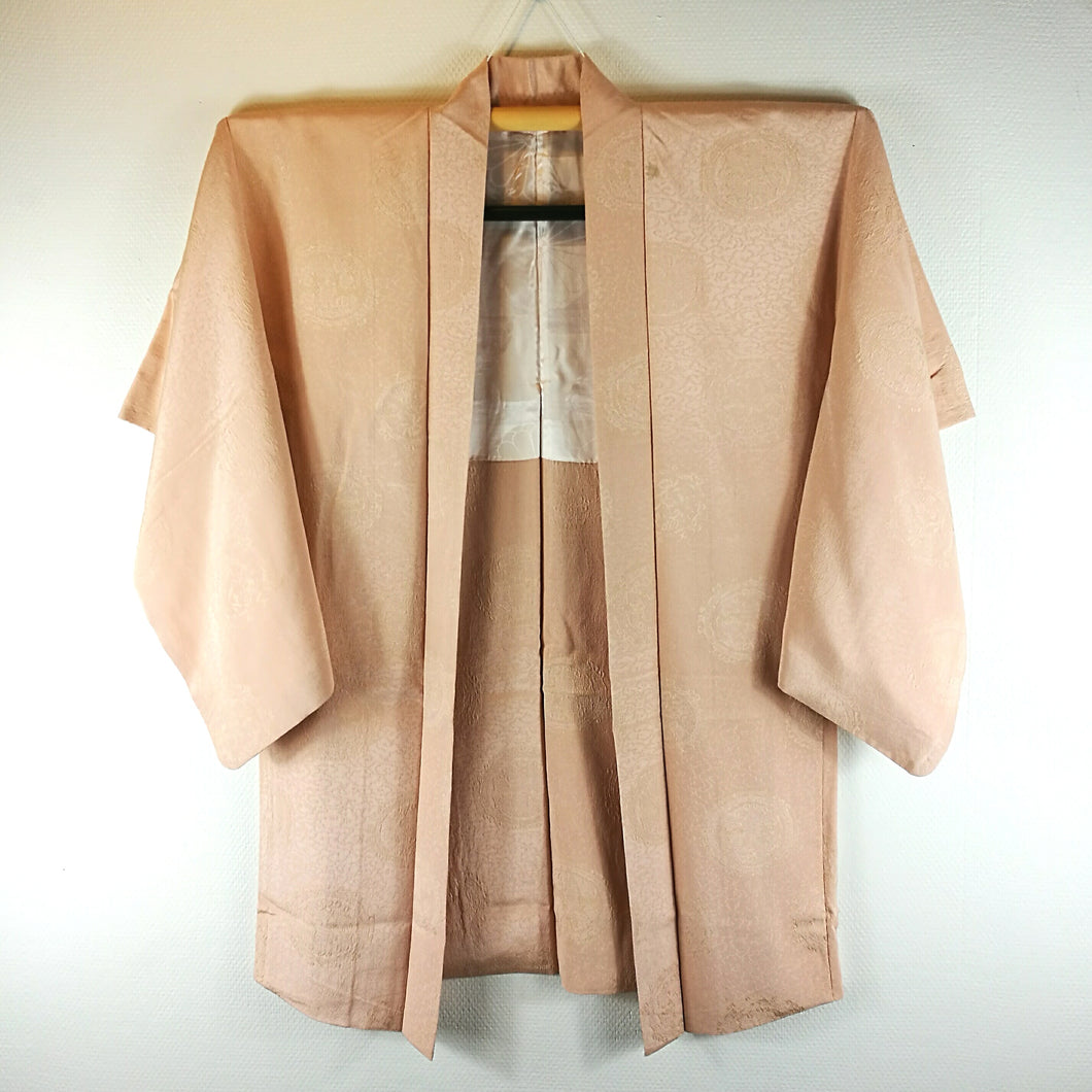 Japansk Haori Jakke i Pink med Traditionelt Mønster