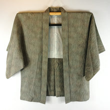 Indlæs billede til gallerivisning Japansk Haori Jakke i Grønlig Grå med Abstrakt Mønster