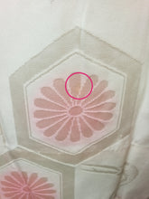 Indlæs billede til gallerivisning Japansk Nagajuban (Kort Kimono) i Pink og Creme med Traner