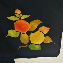 Indlæs billede til gallerivisning Japansk Haori Jakke i Mørkeblå med Abstrakte Planter