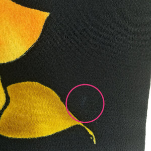 Japansk Haori Jakke i Mørkeblå med Abstrakte Planter