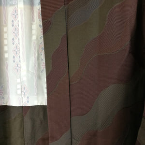 Japansk Haori Jakke i Bordeaux og Mokka
