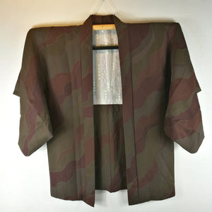 Japansk Haori Jakke i Bordeaux og Mokka