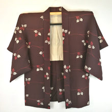Indlæs billede til gallerivisning Japansk Haori Jakke i Bordeaux med Blade