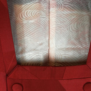 Japansk Kimono Jakke i Rød med Blomster