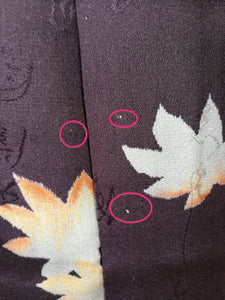 Japansk Kimono i Lilla med Blade fra Japansk Løn