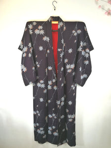 Japansk Kimono i Lilla med Blade fra Japansk Løn