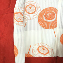 Indlæs billede til gallerivisning Japansk Kimono Jakke i Rød med Traditionelle Blomster