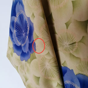 Retro Blomstret Haori Jakke i Knækket Hvid og Grøn
