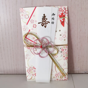 Japansk Traditionelt Kort og Konvolut Sæt, Creme