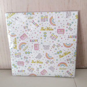 Pakke med to Slags Origami Papir, Søde sager og Pastel
