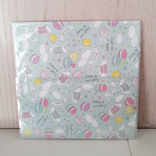 Pakke med to Slags Origami Papir, Macaron og Pastel