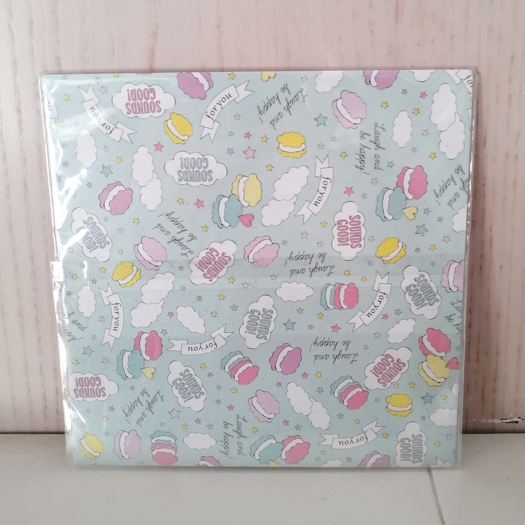 Pakke med to Slags Origami Papir, Macaron og Pastel