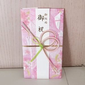Japansk Traditionelt Kort og Konvolut Sæt, Pink